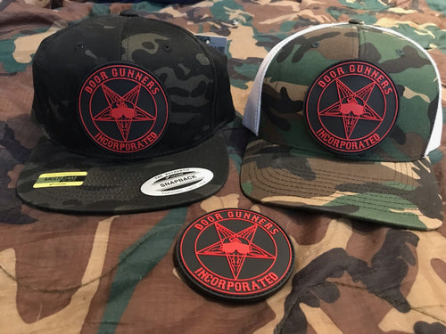 Satanic Door Gunner Logo Hats
